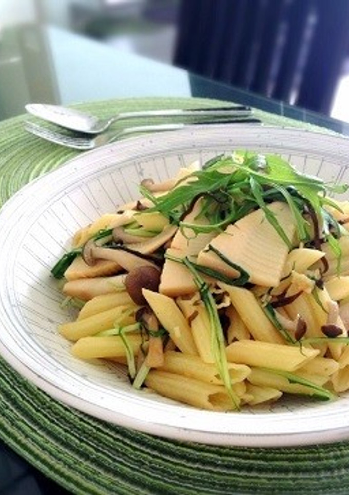 筍と水菜の和風パスタ-レシピのメイン写真
