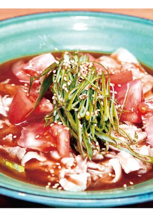 豚しゃぶレタスのポン酢餡かけのおうどん-レシピのメイン写真