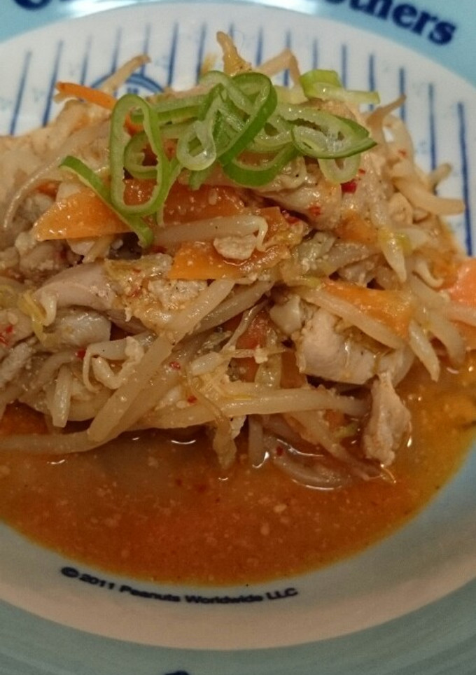 鶏肉ともやしの坦々風炒め-レシピのメイン写真