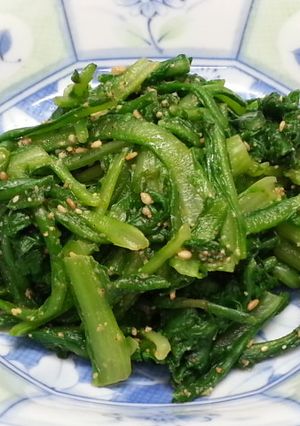 大人の味☆春菊のごまあえ-レシピのメイン写真