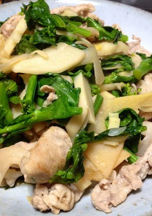 筍•あすっこ•豚肉炒め-レシピのメイン写真