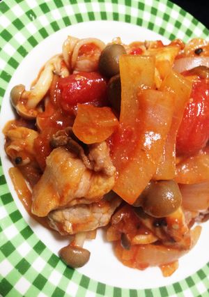 豚肉のトマト味噌炒め-レシピのメイン写真