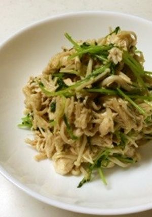 豆苗とえのきのサッパリなごまあえ-レシピのメイン写真