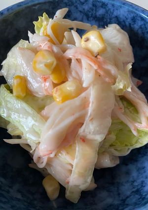 レタスとカニカマとコーンのサラダ(お弁当-レシピのメイン写真