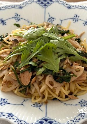柚子胡椒香る秋のだしパスタ-レシピのメイン写真