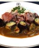 ナスと牛しゃぶのヘルシー和風夏カレー