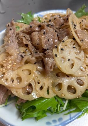 蓮根と牛肉のごちそうサラダ-レシピのメイン写真