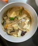 肉無豆腐簡単中華風ジャージャー麺味野菜炒