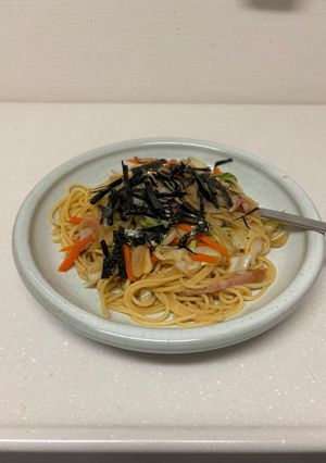 ほんだしで和風パスタ-レシピのメイン写真