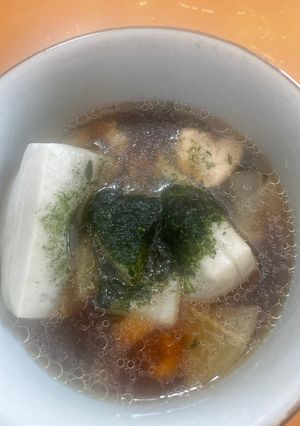 お雑煮（里芋、大根、鶏肉、青のり）-レシピのメイン写真