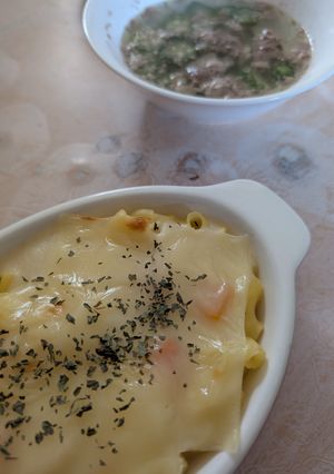 簡単★ホワイトシチューマカロニグラタン-レシピのメイン写真