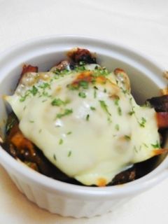 ベーコンとなすの味噌ドライカレーグラタン-レシピのメイン写真