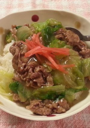 レタスであんかけ牛丼-レシピのメイン写真