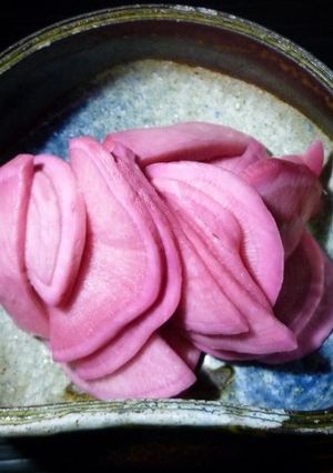 赤蕪の漬けたん　京都カフェ-レシピのメイン写真