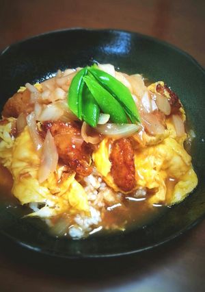 簡単甘酢餡♪唐揚げリメイク天津飯♪-レシピのメイン写真