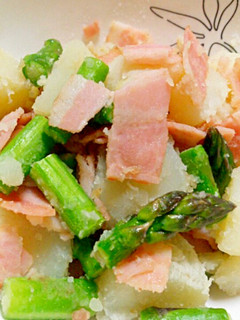 簡単!アスパラ♥ポテトdeベーコン炒め-レシピのメイン写真