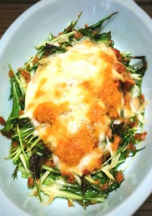 水菜と納豆の魚焼きグリルでチーズのせ焼き-レシピのメイン写真