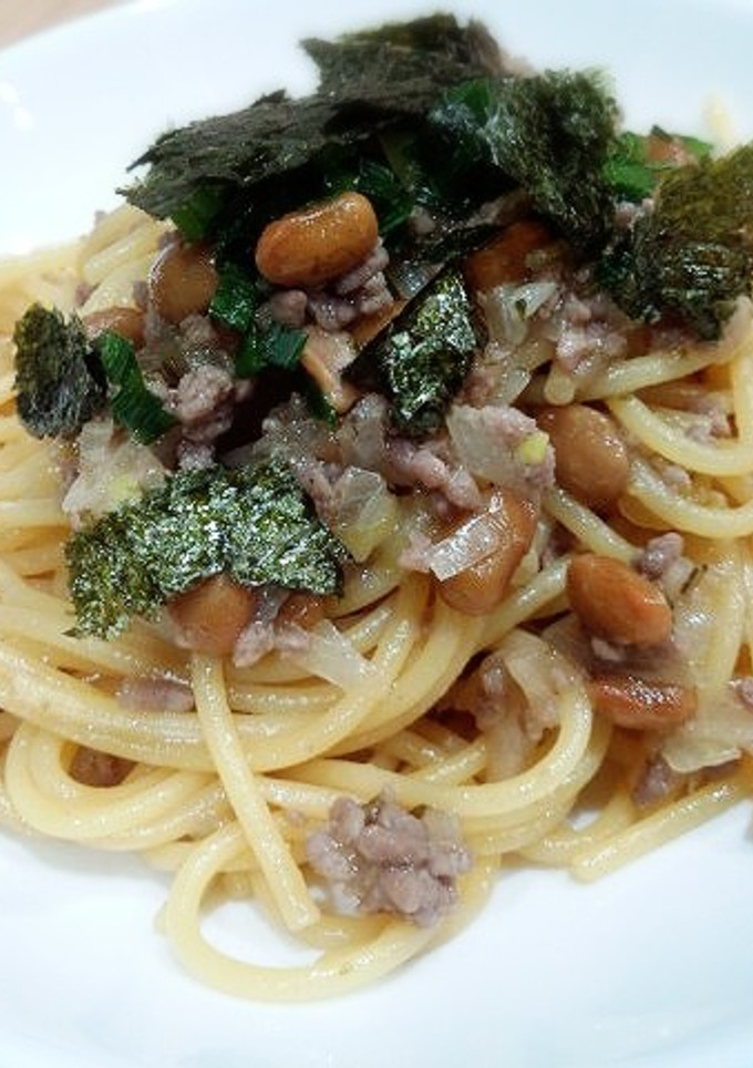ゆずこしょうがきめて和風納豆パスタ☆-レシピのメイン写真
