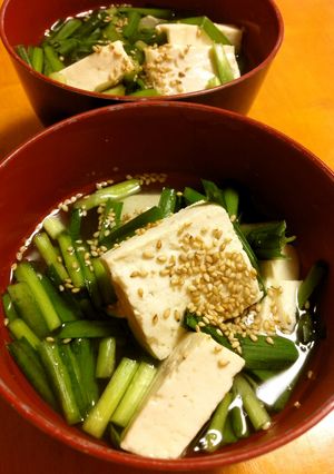 +1品 ニラと豆腐の鶏ガラスープ-レシピのメイン写真