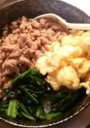 鶏そぼろの３色ご飯♪-レシピのメイン写真