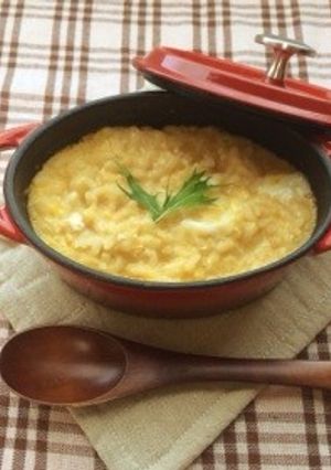 ほっこり味噌味♪卵おじや-レシピのメイン写真