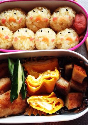 キャラおにぎり？娘のお弁当！-レシピのメイン写真