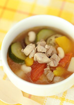 彩り鮮やか！大豆入りラタトゥイユ風スープ-レシピのメイン写真