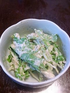 胡桃味噌で簡単☆水菜白和え風サラダ-レシピのメイン写真