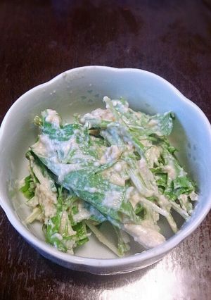胡桃味噌で簡単☆水菜白和え風サラダ-レシピのメイン写真