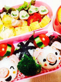 キャラ弁* ぶたさんおにぎり-レシピのメイン写真