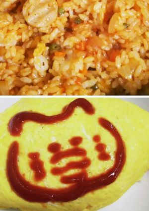 うちの定番♪ケチャップライス*オムライス-レシピのメイン写真