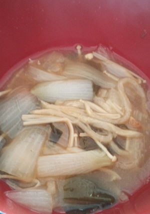 あま～い♪新玉と切干大根のお味噌汁-レシピのメイン写真