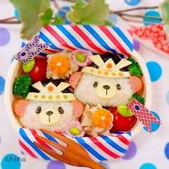 รูปของ キャラ弁✳︎こどもの日に♫かぶとワンコ♡
