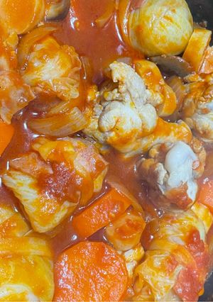 無水鍋で作る手羽元とロールキャベツのトマ-レシピのメイン写真