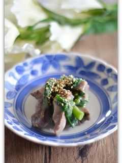 牛すね肉とわけぎの酢味噌和え-レシピのメイン写真