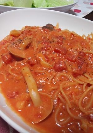 トマト缶とバターでトマトクリームパスタ☆-レシピのメイン写真