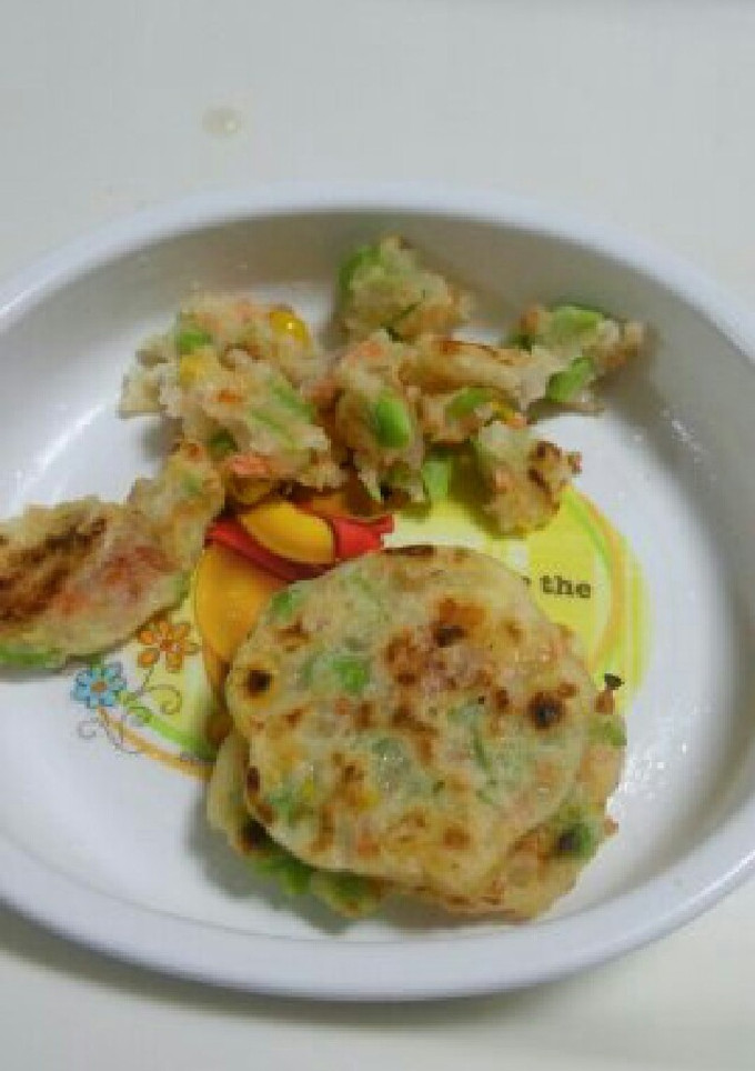 離乳食完了期 枝豆と鮭のお焼き-レシピのメイン写真