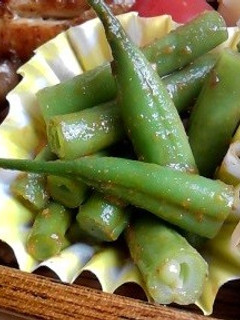 お弁当♪カレー味のさやいんげん-レシピのメイン写真