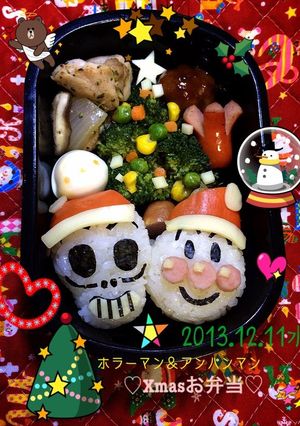 クリスマスアンパンマンホラーマンお弁当-レシピのメイン写真