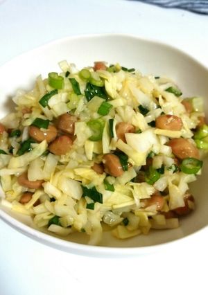 ダイエットの味方！キャベツ納豆サラダ！-レシピのメイン写真