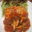 じっくり煮込んだチキンのトマト煮♪