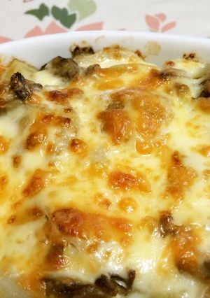 舞茸とじゃがいもアンチョビソースグラタン-レシピのメイン写真
