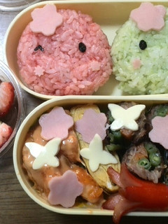 春のほっぺちゃん弁当-レシピのメイン写真