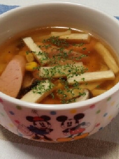 きのことウインナーのコンソメスープ-レシピのメイン写真