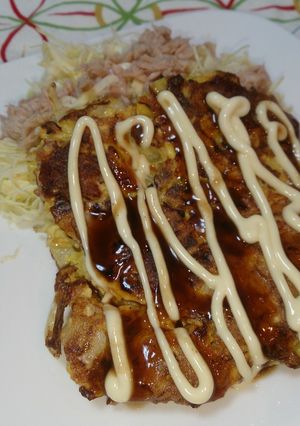 糖質制限♪材料3つ！卵だけでお好み焼き★-レシピのメイン写真