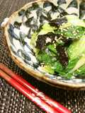 鉄分補給★レンジで青梗菜と海苔のナムル