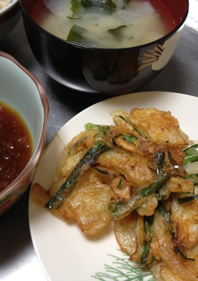 簡単新玉ねぎのかき揚げ焼き-レシピのメイン写真
