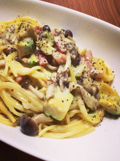アボカドときのこのチーズクリームパスタ☆-レシピのメイン写真
