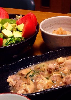 簡単♪鶏肉のサッパリ梅みょうが煮-レシピのメイン写真