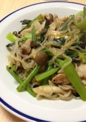 豚肉と糸こんでオイスターソース炒め-レシピのメイン写真